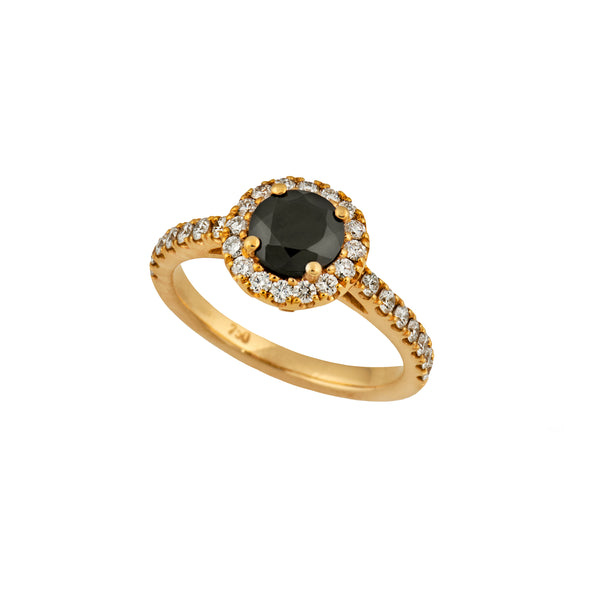 Γυναικείο Χρυσό Δαχτυλίδι με ζαφείρι και διαμάντια 18Κ 15596