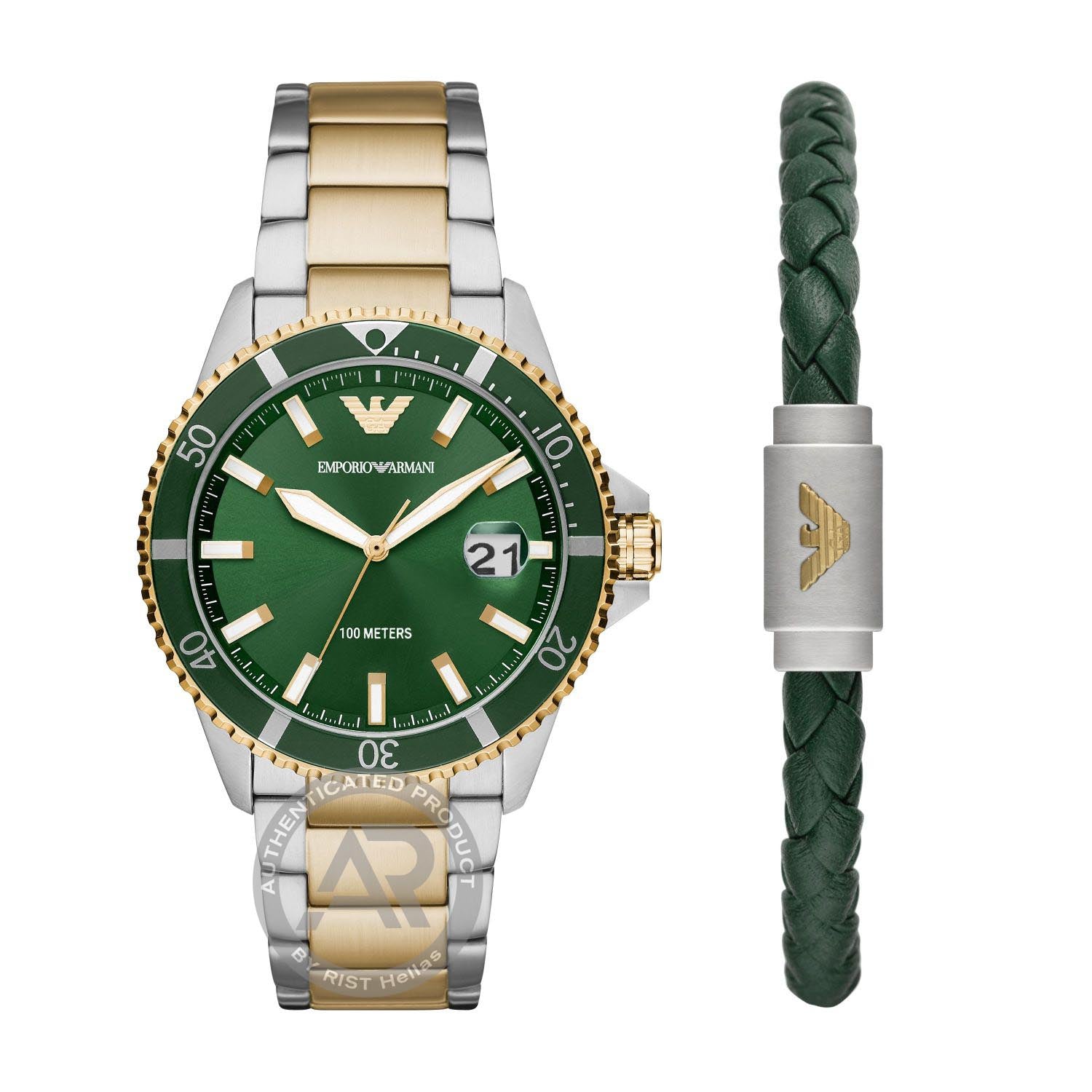 Emporio Armani Diver Mens AR80063 (Σετ Ρολόι Βραχιόλι)