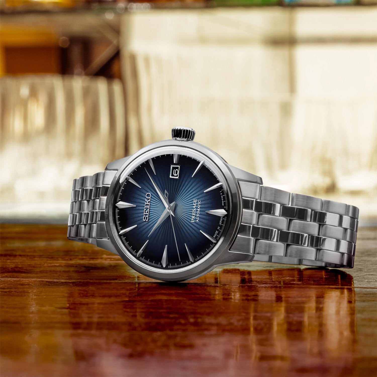 Seiko Presage Cocktail Time: 'Blue Moon' Mens Watch SRPB41J1