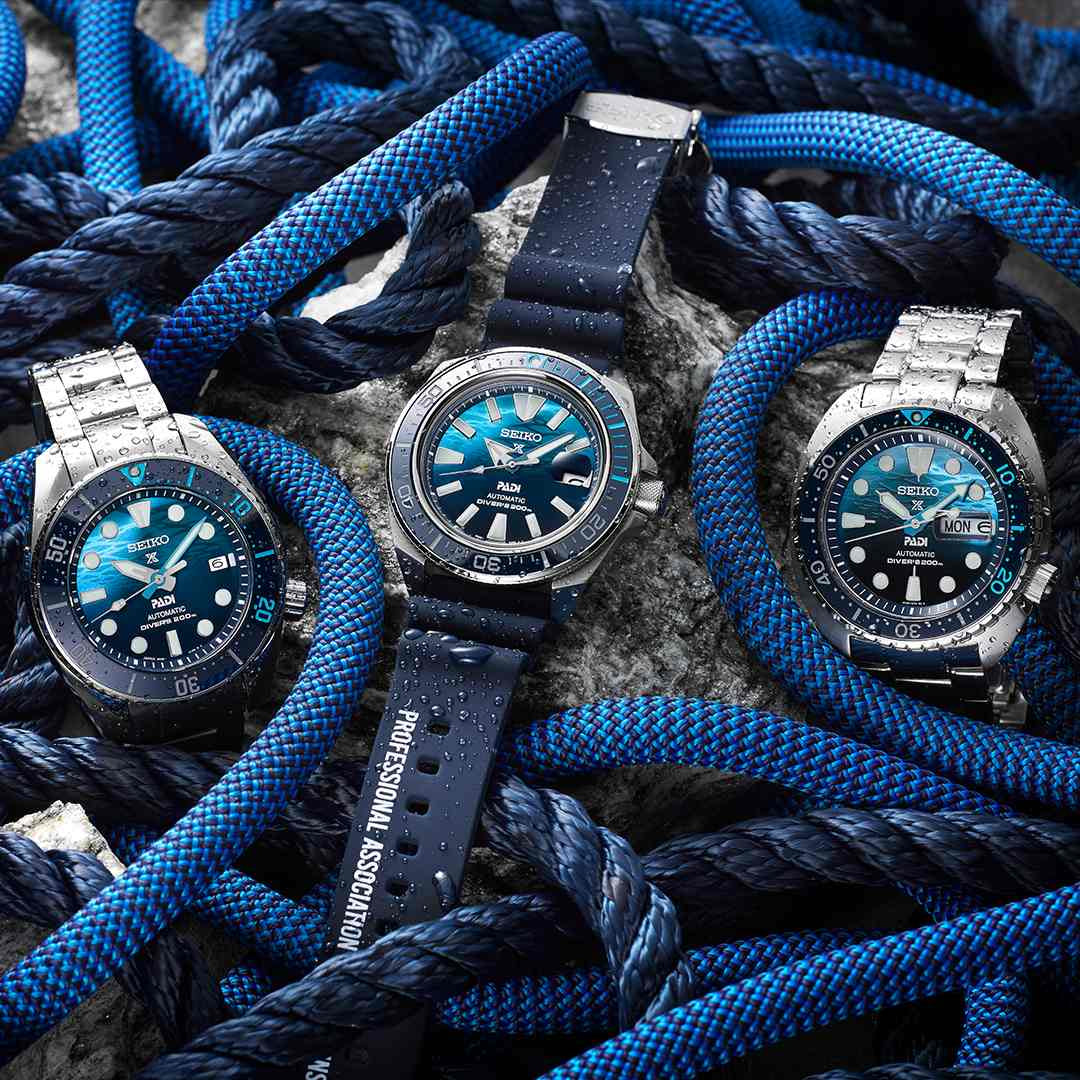 SEIKO Prospex Mens Watch SRPJ93K1 'Great Blue' Samurai Scuba PADI Special Edition