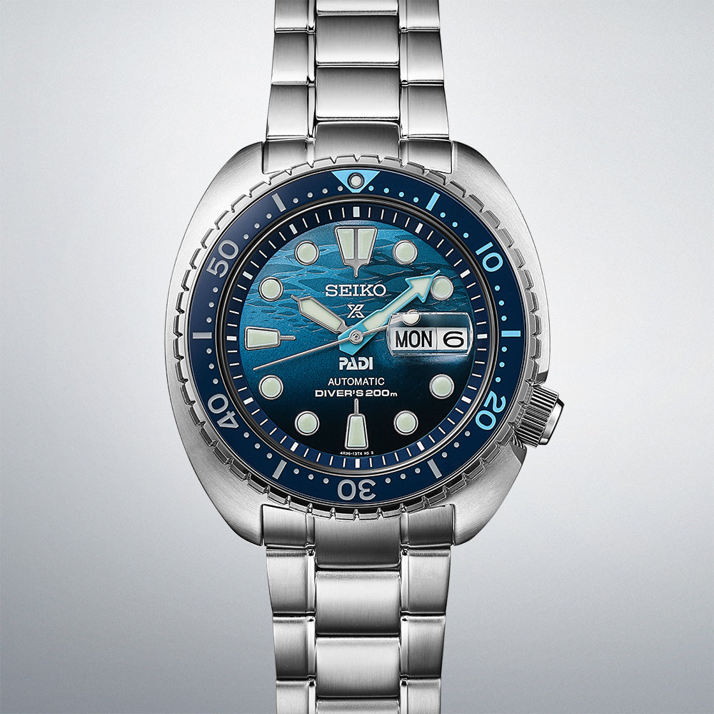 SEIKO Prospex Mens Watch SRPK01K1 'Great Blue' Turtle Scuba PADI Special Edition