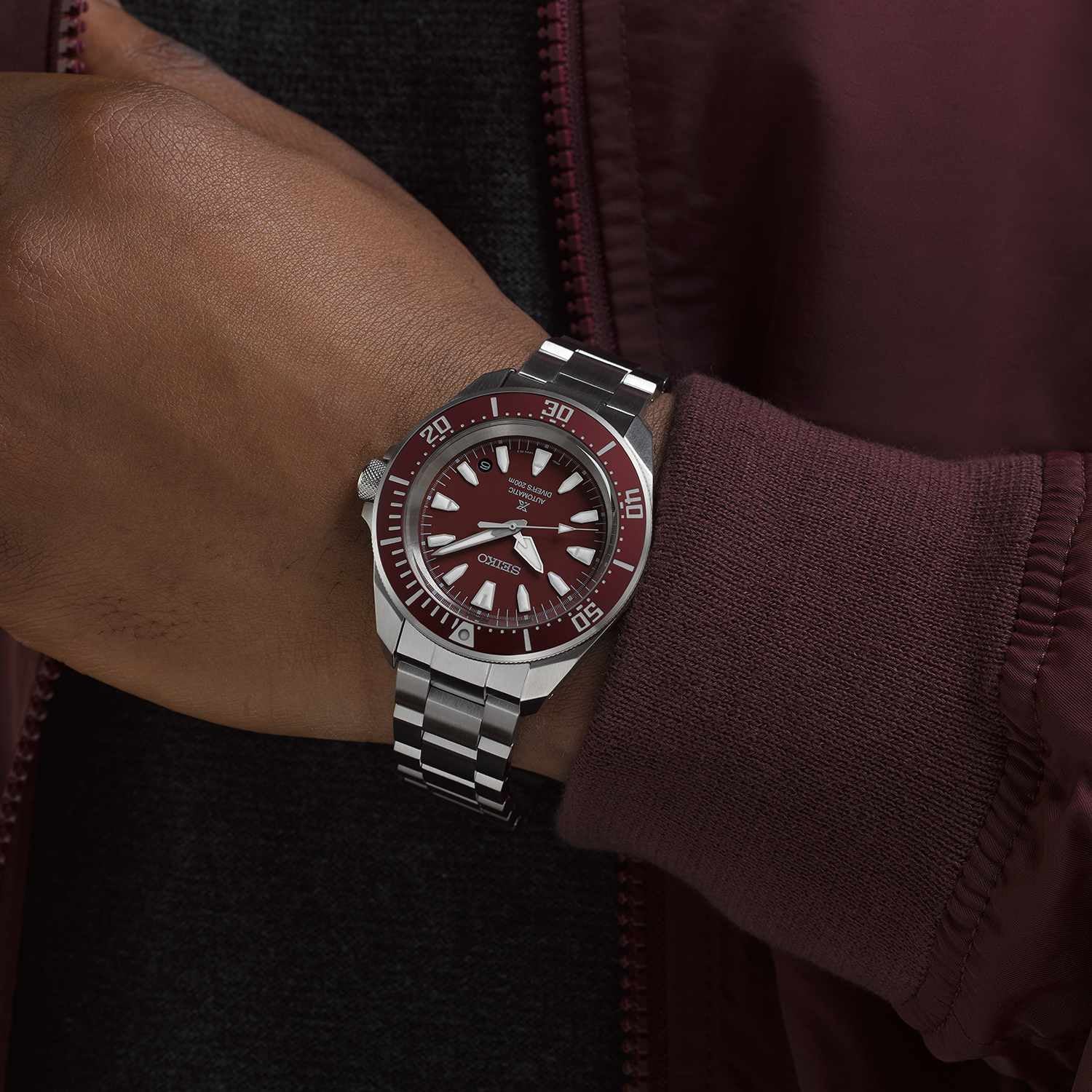 Seiko Prospex 'Samurai' 4R Red Diver's Mens Watch SRPL11K1