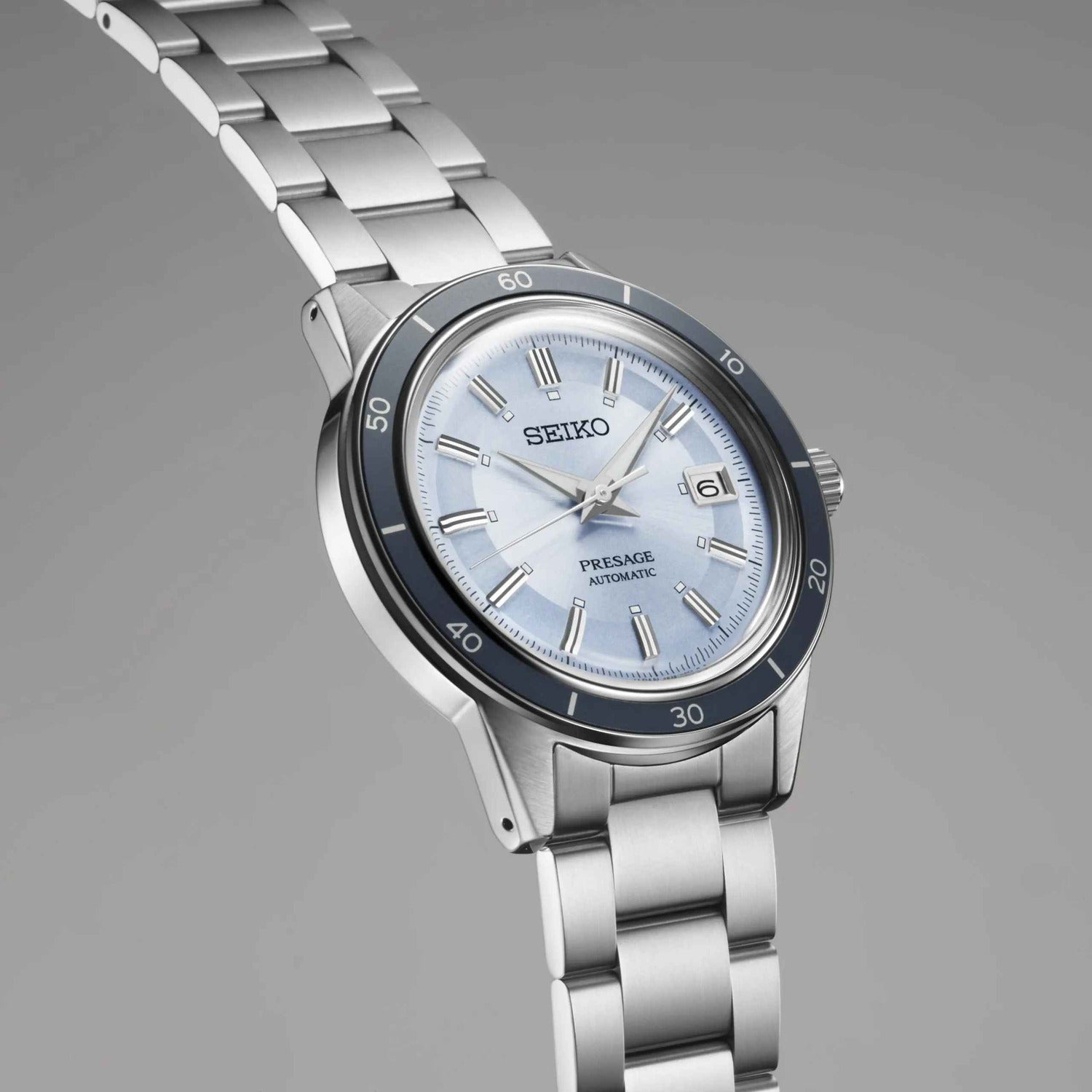 Seiko Presage Style 60s European Exclusive in 'retro blue' Automatic Mens Watch SRPL19J1