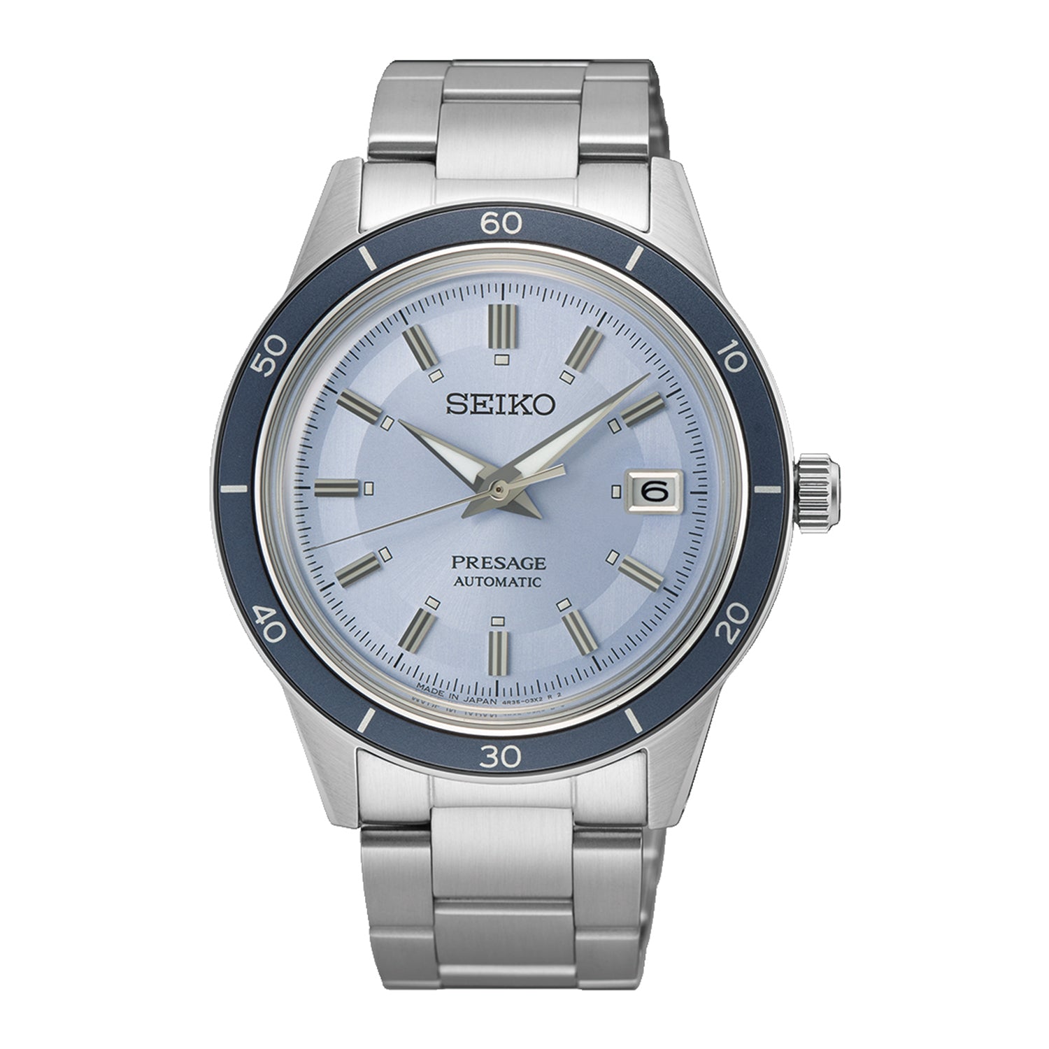 Seiko Presage Style 60s European Exclusive in 'retro blue' Automatic Mens Watch SRPL19J1