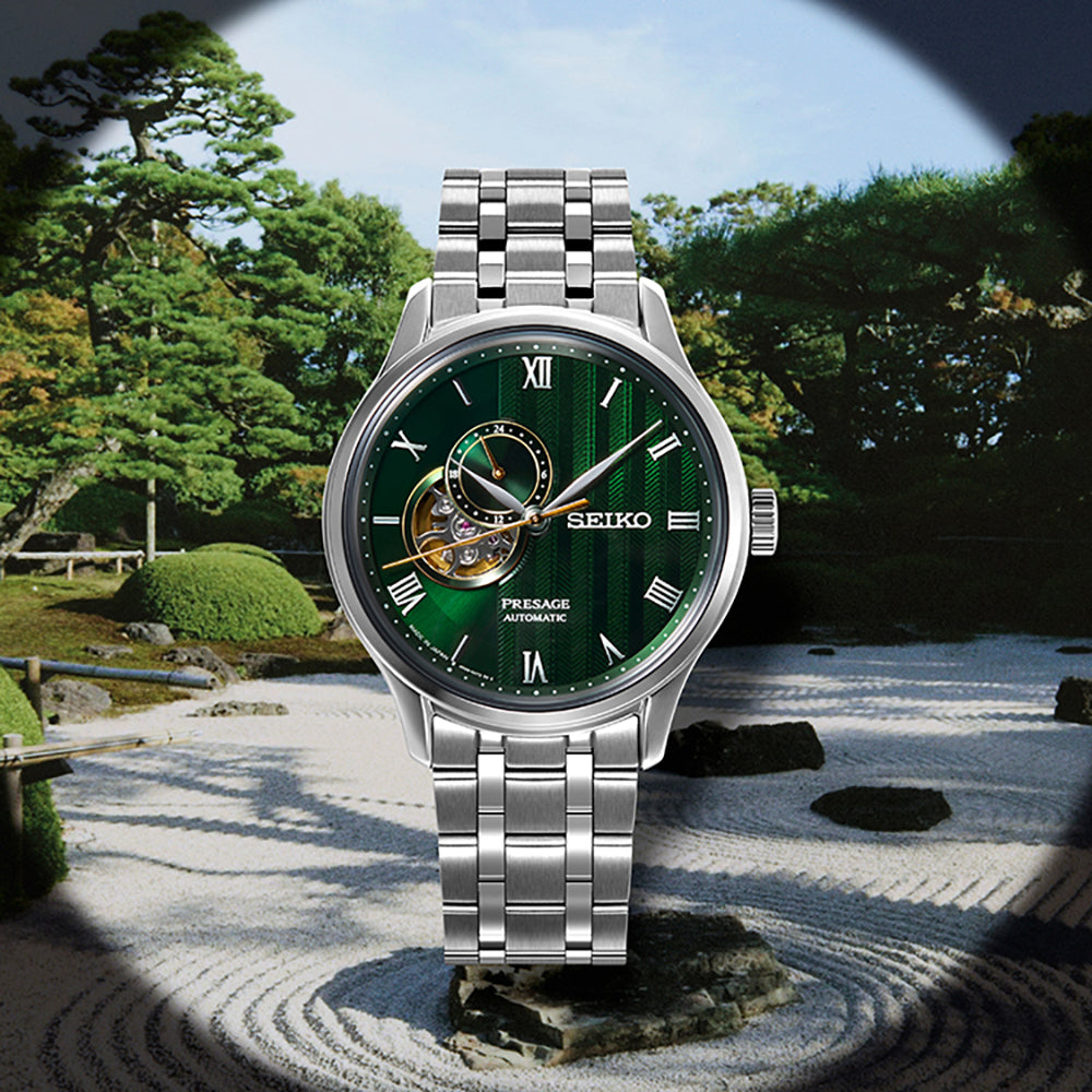 Seiko Presage 'Japanese Zen Gardens' in Fern green Mens Watch SSA463J1
