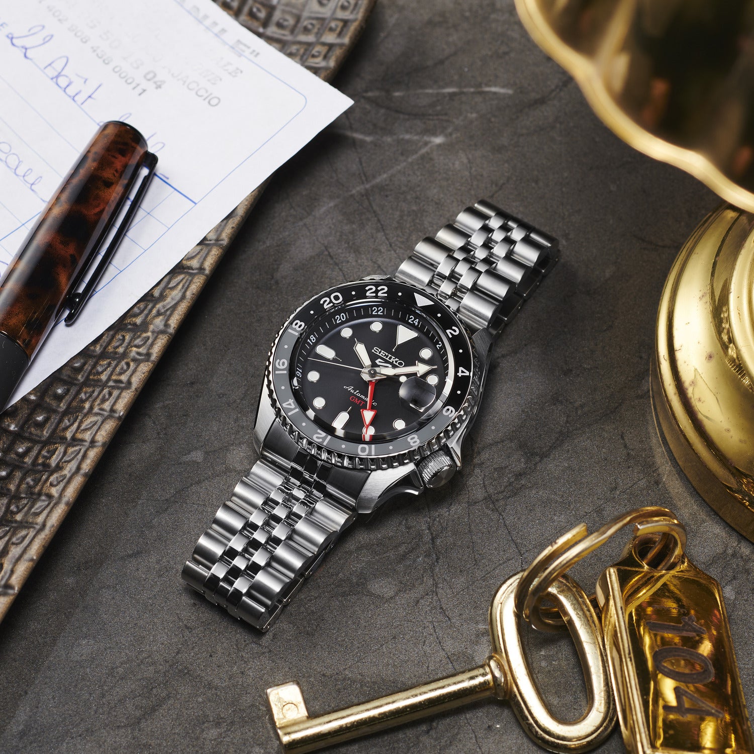 Seiko 5 Sports 'Black Grape' GMT SKX Re-Interpretation Mens Watch SSK001K1