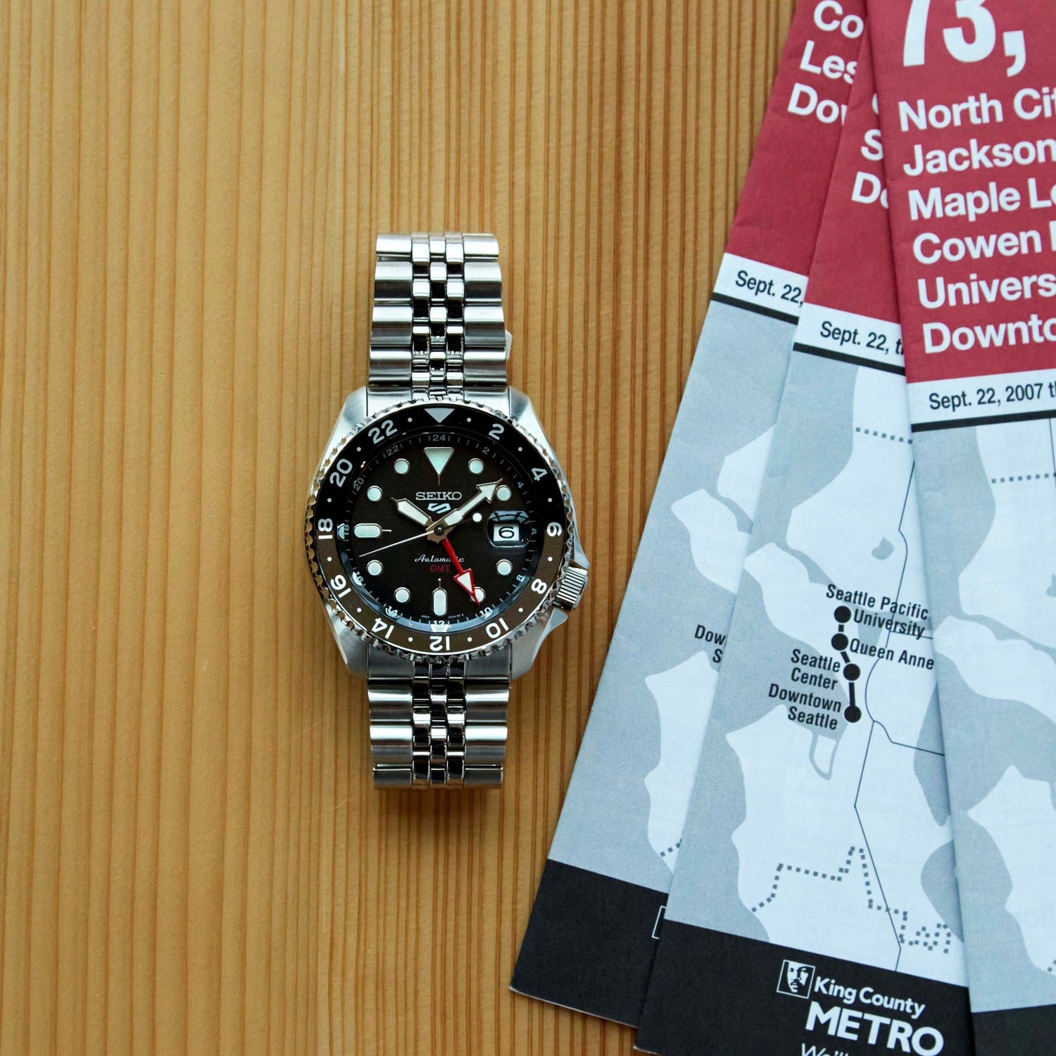 Seiko 5 Sports 'Black Grape' GMT SKX Re-Interpretation Mens Watch SSK001K1