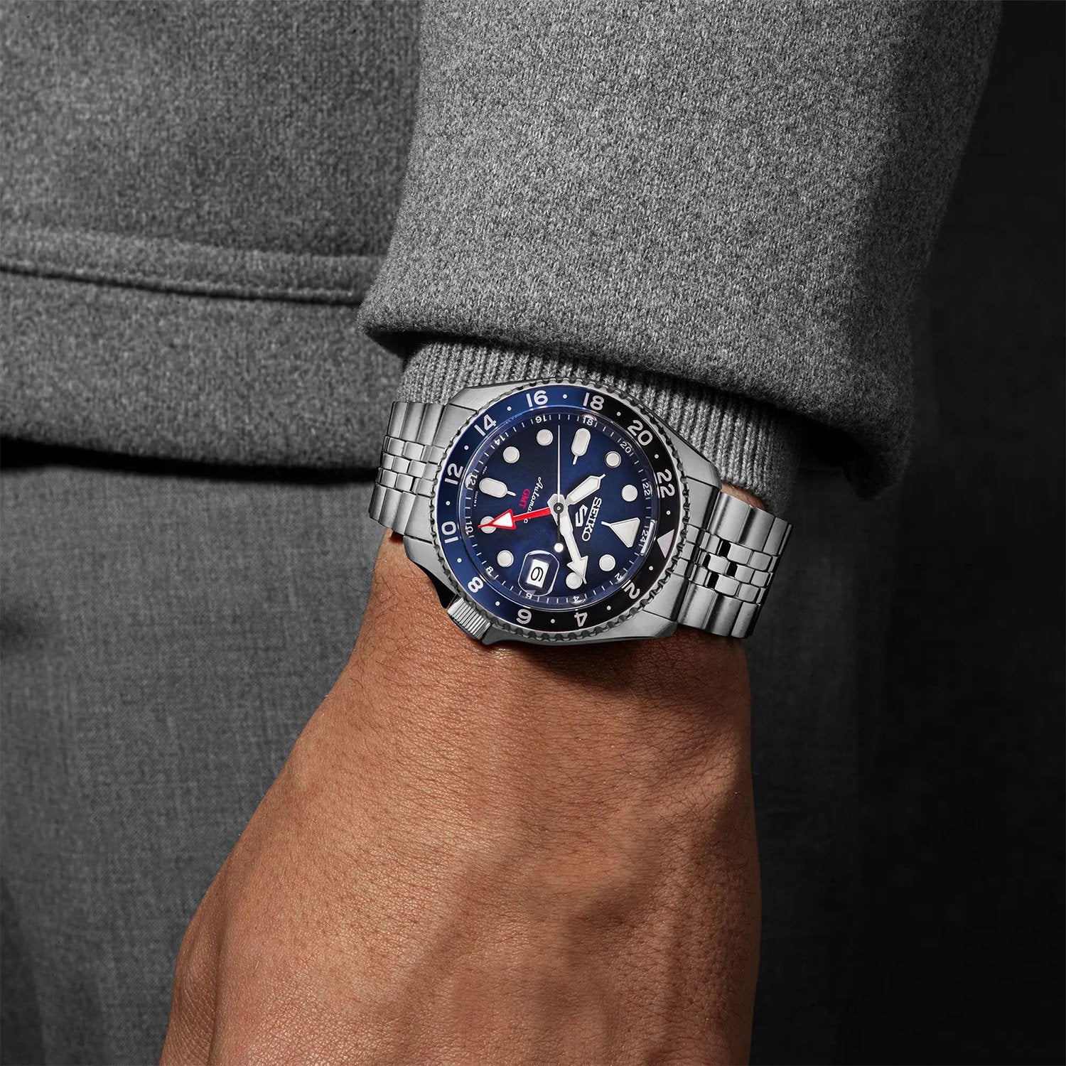 Seiko 5 Sports 'Blueberry' GMT SKX Re-Interpretation Mens Watch SSK003K1