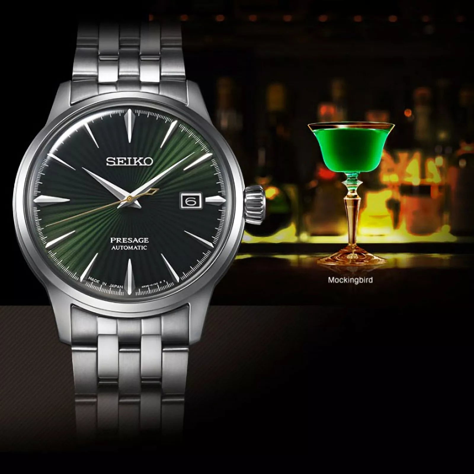 Seiko Presage Cocktail Time: 'Mockingbird' Mens Watch SRPE15J1
