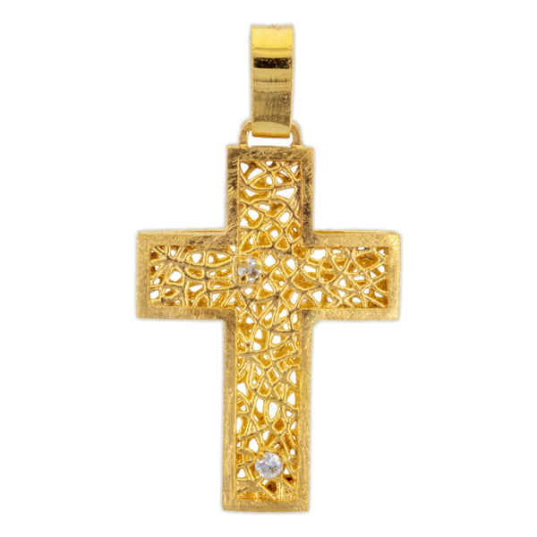 Γυναικείος Χρυσός Σταυρός Κ18 με διαμάντι 17655