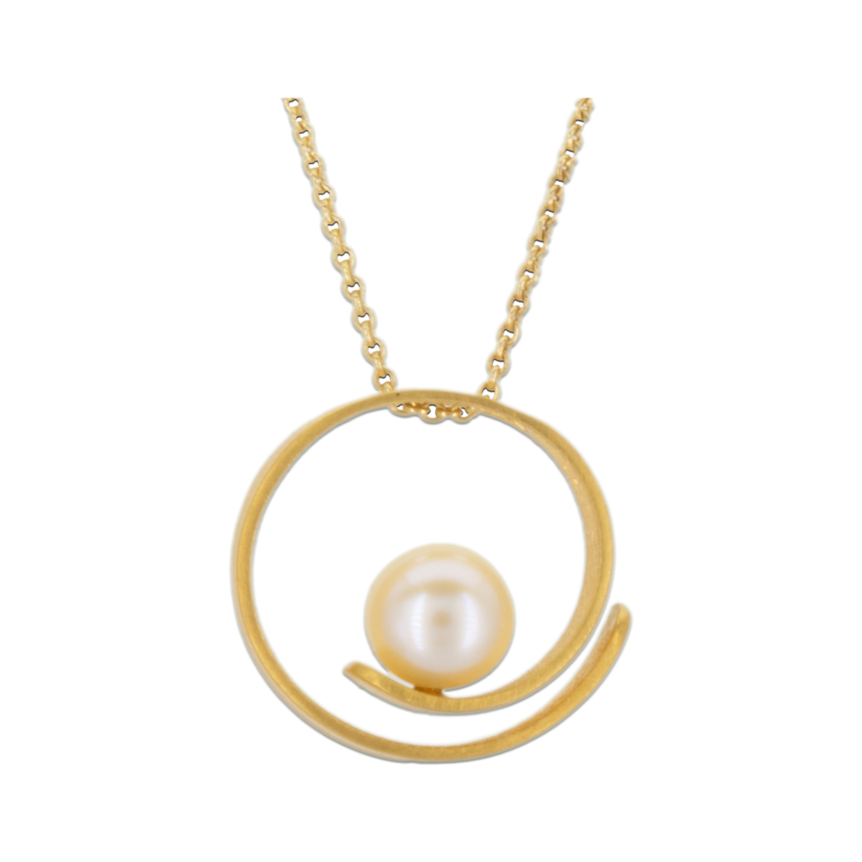 Γυναικείο Χρυσό Μενταγιόν 18K με Μαργαριτάρι 17650