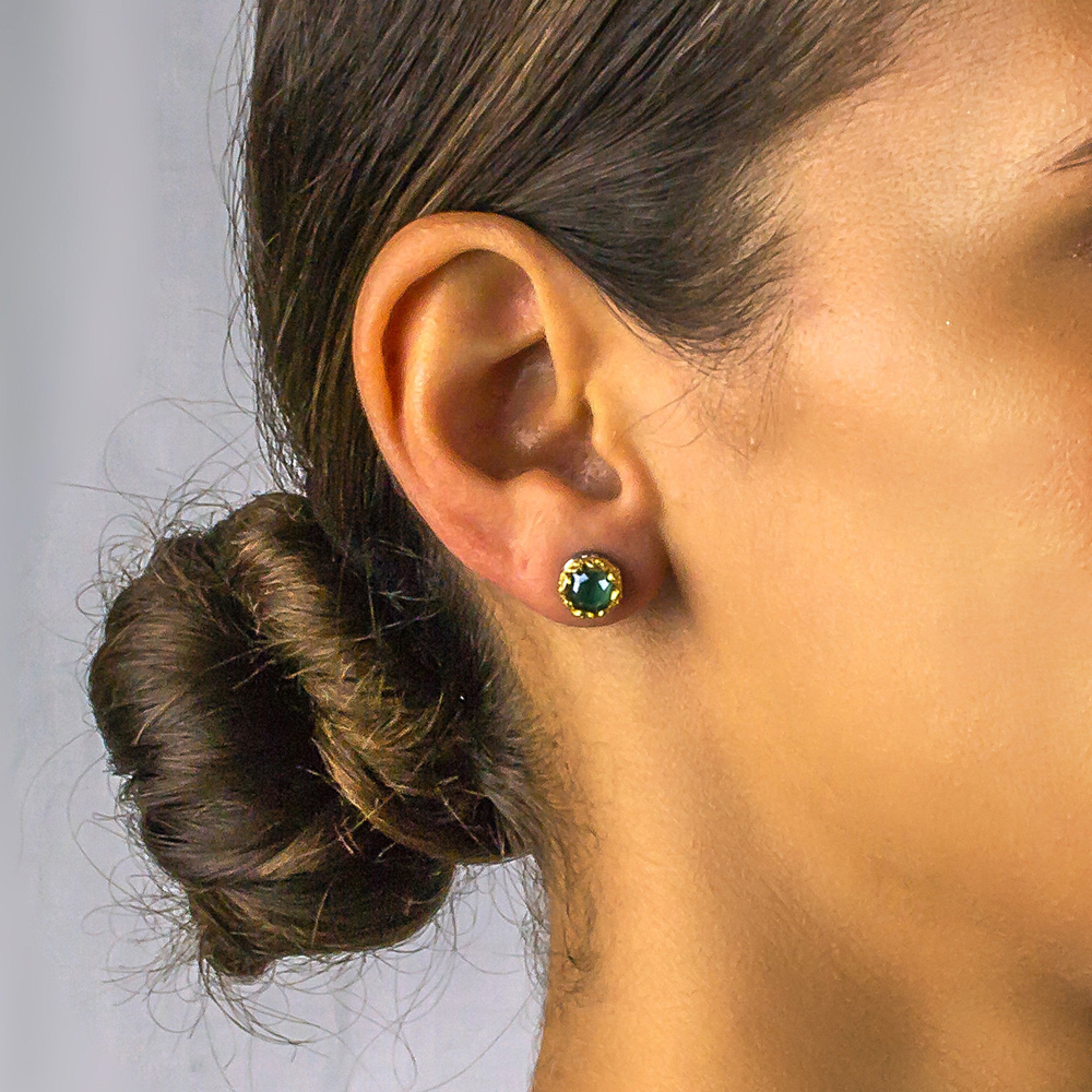 Women's Silver Earrings Dimitrios Exclusive S50-Green