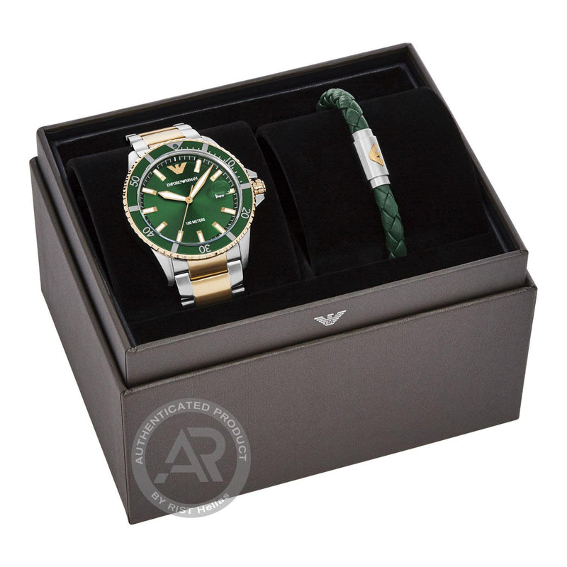 Emporio armani watch best sale and bracelet gift set