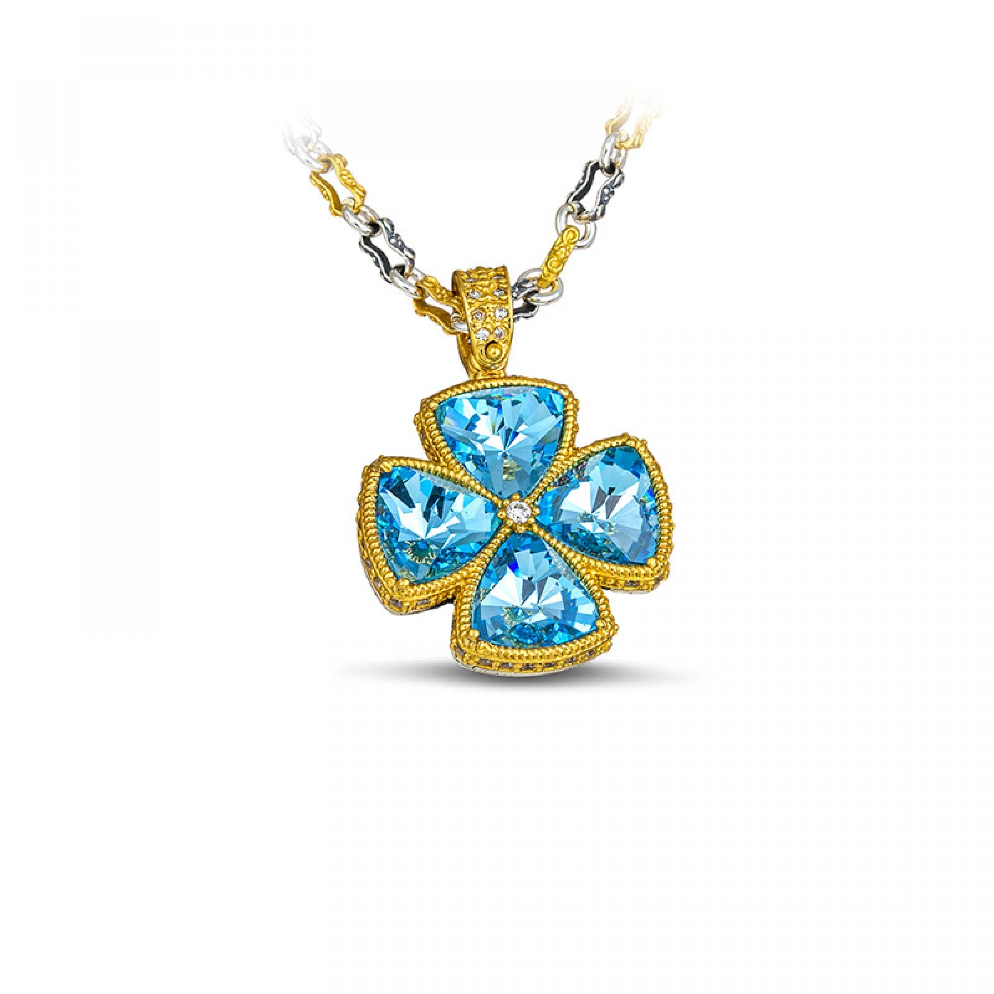 Dimitrios Exclusive M104 Blue Women's Silver Pendant