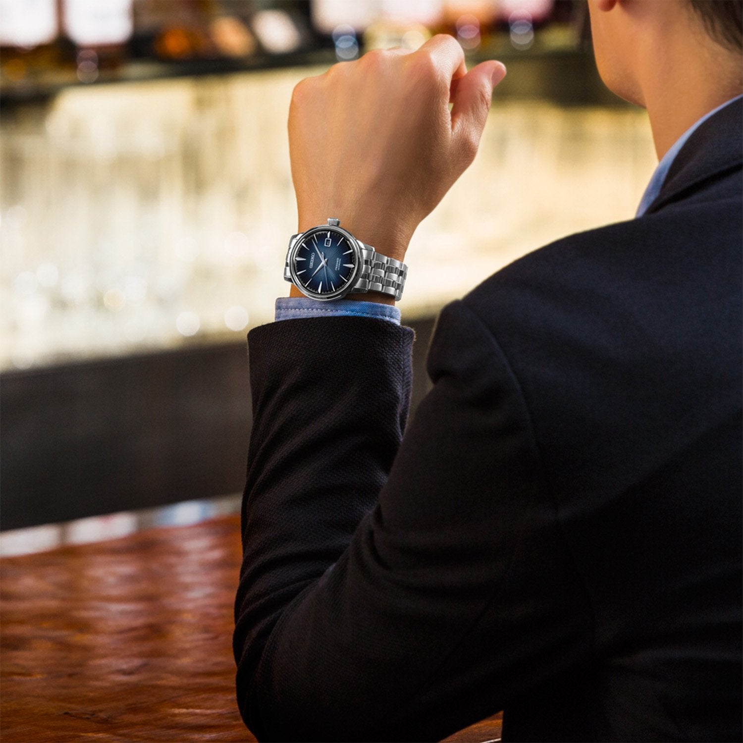 Seiko Presage Cocktail Time: 'Blue Moon' Mens Watch SRPB41J1