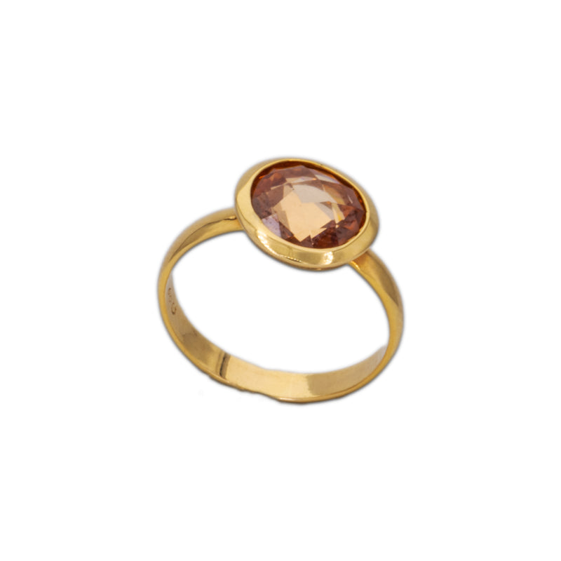 Γυναικείο Χρυσό Δαχτυλίδι 14K και citrine 13355