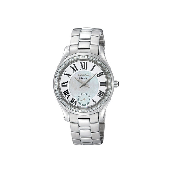 Ladies silver watch with black online face